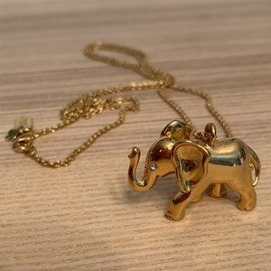 Kate Spade Gold Elephant Charm Necklace